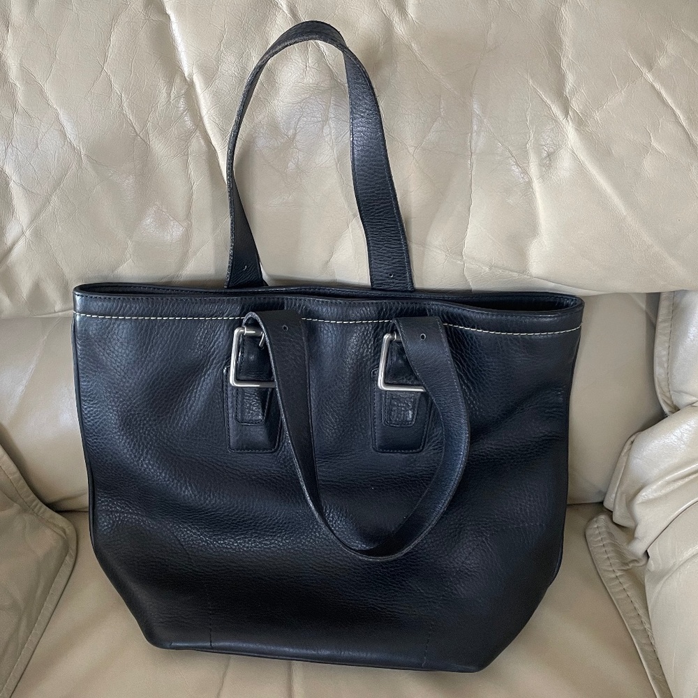 Coach Black Vintage Tote Leather Purse bag - Small